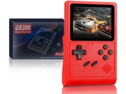 Console Portátil Retrô com Mais de 6000 Títulos Clássicos, Tela de 3 Polegadas, Vermelho AQUAFORGE