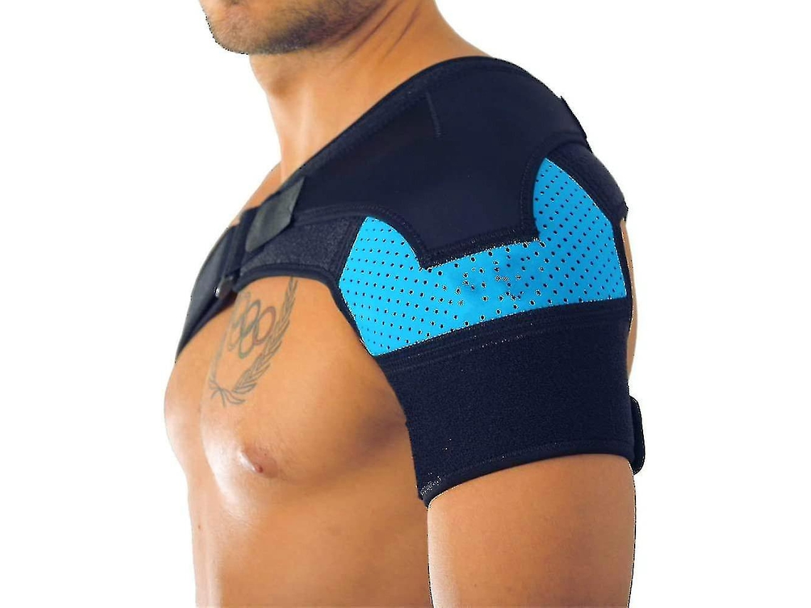 Omni-faja De Soporte Hombro Ajustable Para Alivio De Dolor De Manguito Rotador Izquierdo Y Derecho Azul