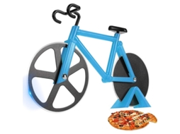2026 cortador de Pizza Bicicleta de Acero Inoxidable Con Ruedas Dobles Y Soporte Azul