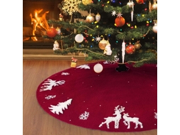 Tapete De Natal Para Árvore De Natal, Tapete Vermelho De 48 Polegadas Para Árvore De Alce 3d C
