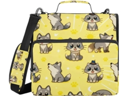 Pasta Organizadora Wolf Com Alça, Fácil De Transportar, 3, 8cm 1, 5 Polegadas, 3 Compartimentos Carimbos