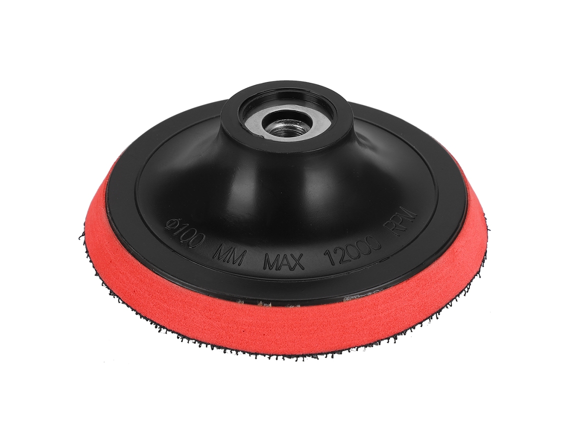 Roda De Polimento Vermelha Laxiscreed Com Base De Velcro Para Lixadora