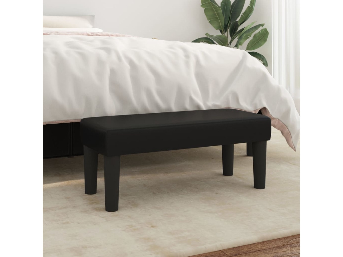 Vidaxl Banco 70x30x30 Cm Couro Artificial Preto
