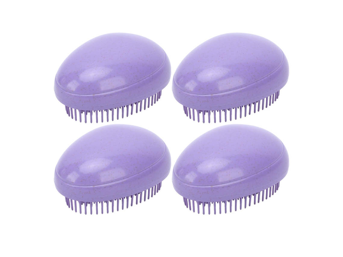 4 Pcs Escova De Cabelo Em Forma De Ovo Com Palha De Trigo Para Desembaraçar Cabelo Crespo Longo E Grosso