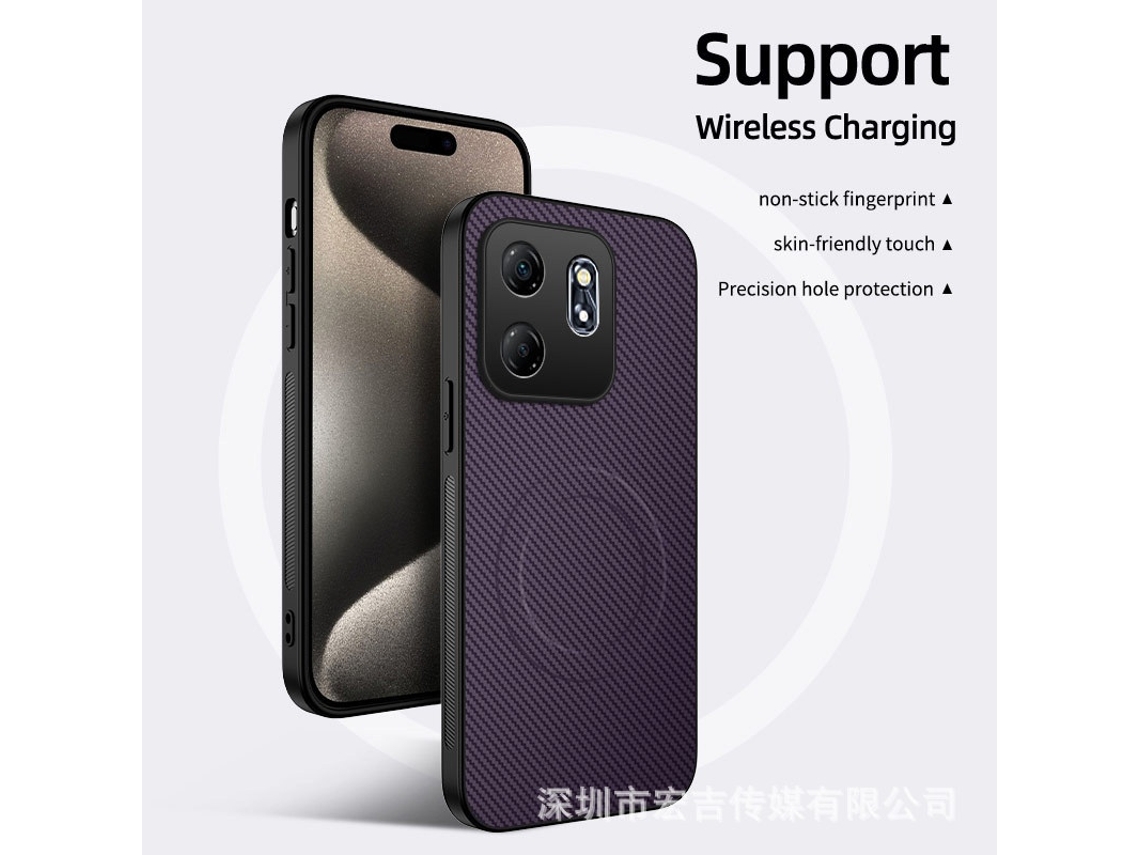 Lurelia Capa Magnética Para Realme Note 60/note 60x Em Couro Sintético, Roxo