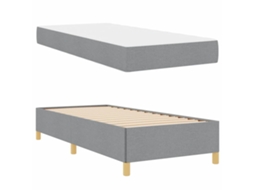 Conjunto 1 Estrutura Da Cama Vidaxl Cinzento-claro Tecido (80 X 200 Cm)