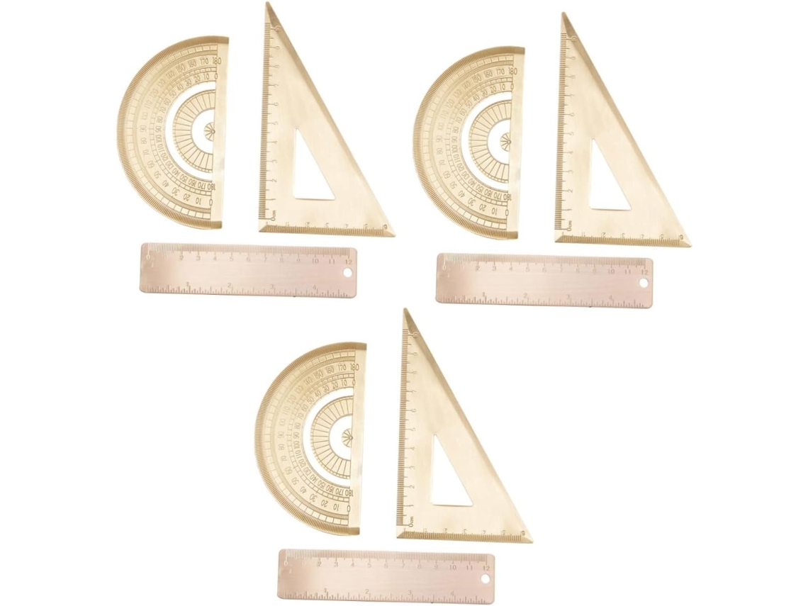 Conjunto De 3 Réguas Geométricas Ergonômicas : Régua Triangular