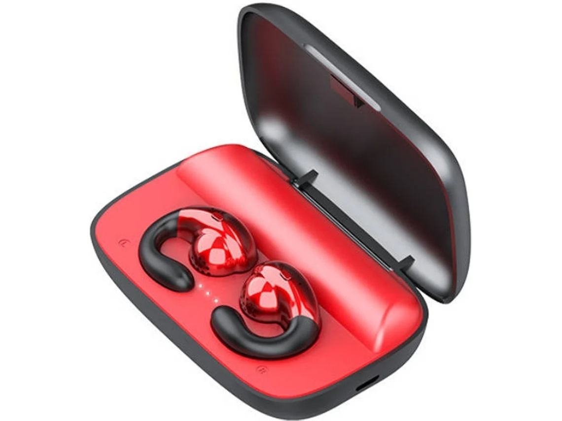 Auriculares Bluetooth True Wireless (in Ear - Microfone - Noise Cancelling - Vermelho)