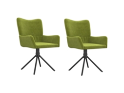 Maison Exclusive - Cadeiras De Jantar Giratórias 2 Pcs Veludo Verde-claro
