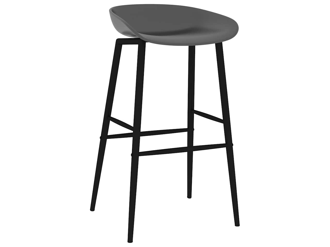 Cadeiras de Bar 2 Pcs Cinzento MAISON EXCLUSIVE