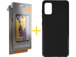 Kit Capa e 2 Películas Samsung Galaxy A51 5G SKYHE Full Preto