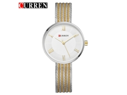 Relógio Feminino de Quartzo com Strass e Aço Inoxidável MDUG