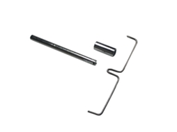 Conjunto de peças para máquina de pipoca, com haste para mexer