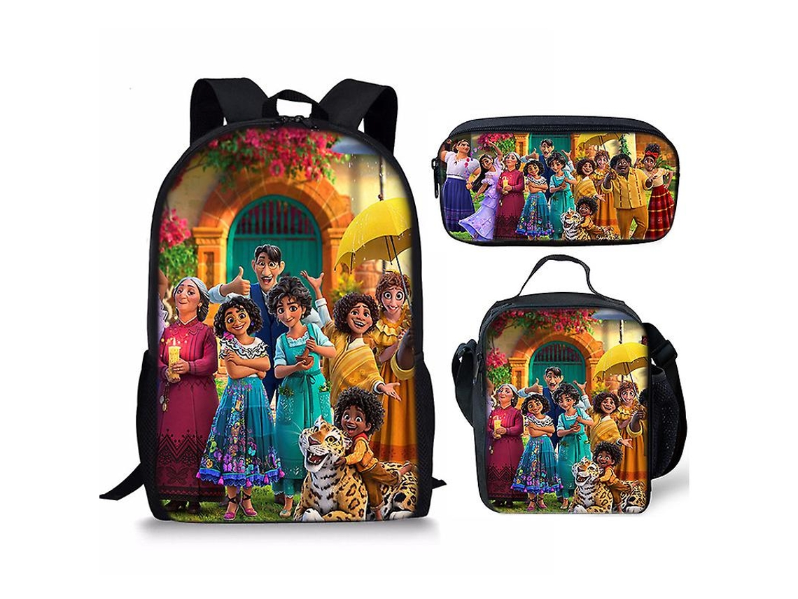 Encanto Mochila Dinossauro Mochila 3 Peças para Crianças-B (3 Peças)