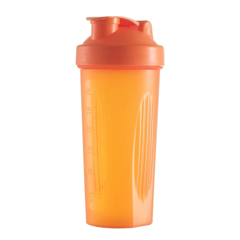 Garrafa Portátil À Prova de Vazamentos de 600ml para Proteína em Pó com Balança e Copo Misturador. MDUG (laranja)