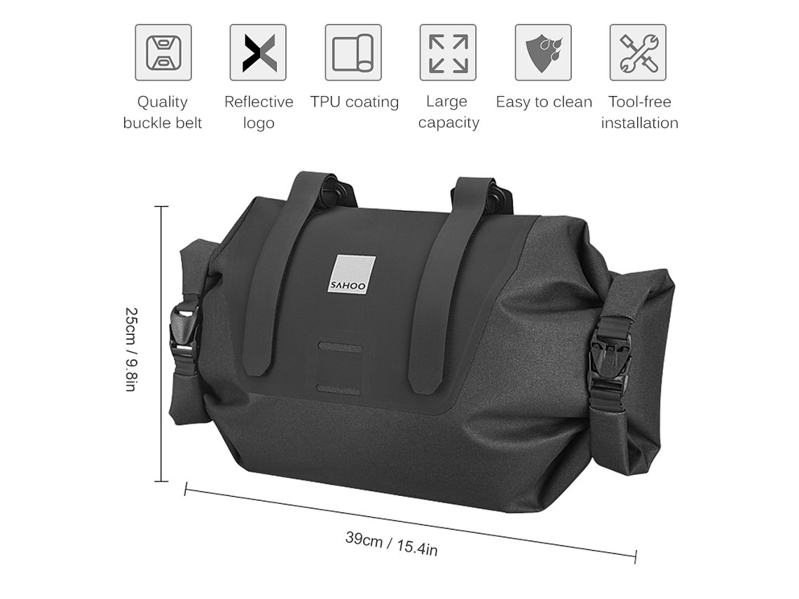 Bolsa Mali para Bicicleta à prova d'água com suporte para celular