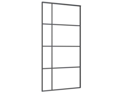 Porta deslizante em vidro esg e alumínio 102,5x205 cm preto MAISON EXCLUSIVE