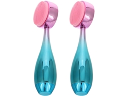 Conjunto de 2 esponjas de limpeza facial de silicone Dupla Face, esfoliante facial manual.