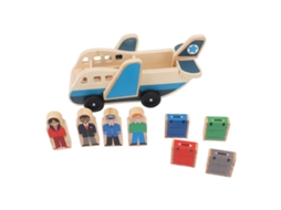 Mali brinquedo de Blocos de Madeira Modelo Avião com Boneco e Mala para Educação Infantil Precoce