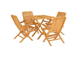 Maison Exclusive - 5 Pcs Conjunto De Jantar P/ Jardim Madeira De Teca Maciça