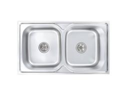 Lava-louças De Cozinha Vidaxl Com 2 Cubas Ralo E Sifão Aço Inoxidável