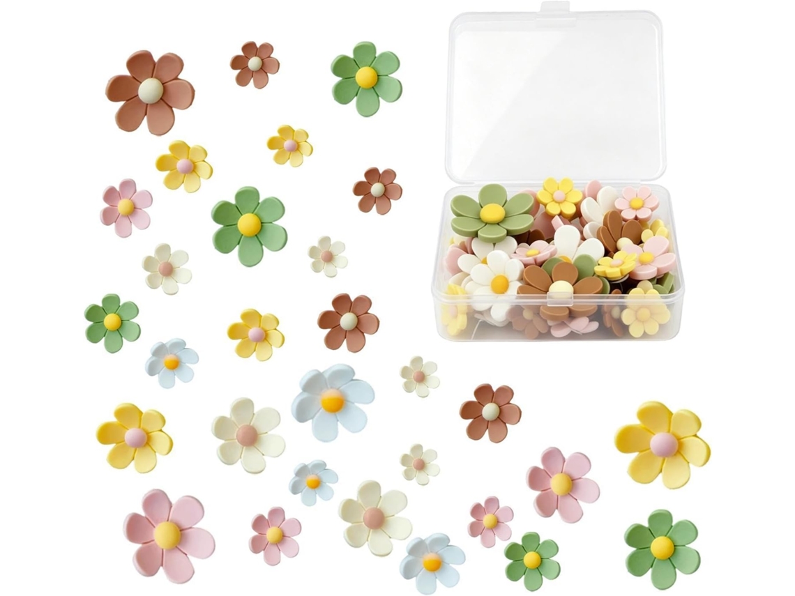 Alfinetes e Pregos genéricos com lindas flores coloridas