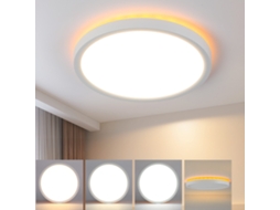 Nettlife Candeeiro De Teto Led, Led Candeeiro De Teto 22 Cm 18 W Regulável Para Quarto Cozinha 3000 K, 6500 K, Para Sala, Quarto, Uso Diário