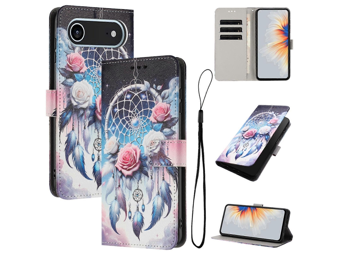 Capa De Celular Em Couro Com Estampa De Desenho Colorido Para Iphone Air
