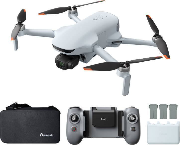 Drone POTENSIC ATOM 3 Fly More Combo (4K - Autonomia: 40 min - Branco)