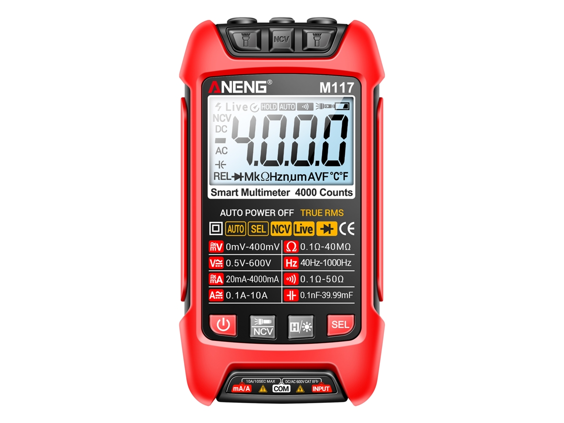 Multímetro Digital Aneng M117 4000 Counts Tester Profesional Multifunción