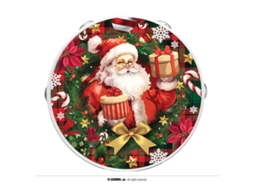 Pandeiro Papai Noel em PVC 13cm