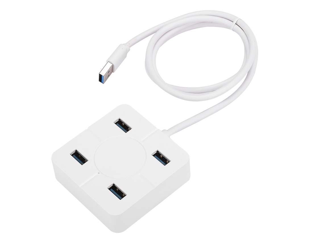 Divisor Usb3.0 Hub Docking Station 4-em-1 Acessório Para Notebook De 4 Portas Branco