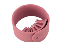 2026 peine Pulsera de Silicona para Cabelo com Massagem Desembaraçadora Ferramenta de Cuidado Estilista Rosa Portátil