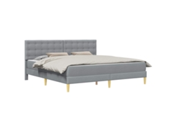 Estrutura de Cama com Colchão Cinzento claro MAISON EXCLUSIVE (200x200 cm)