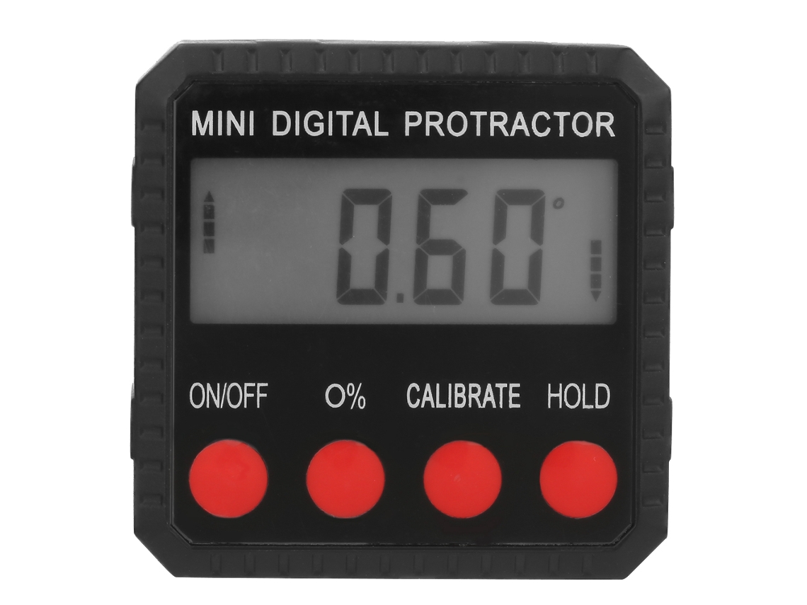 Medidor Digital De Ângulo Inclinômetro De Zinco Com Íman Unilateral 4x90° Prototipo