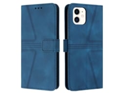 Capa De Couro Para Iphone 12 - Triangular - Cor Sólida
