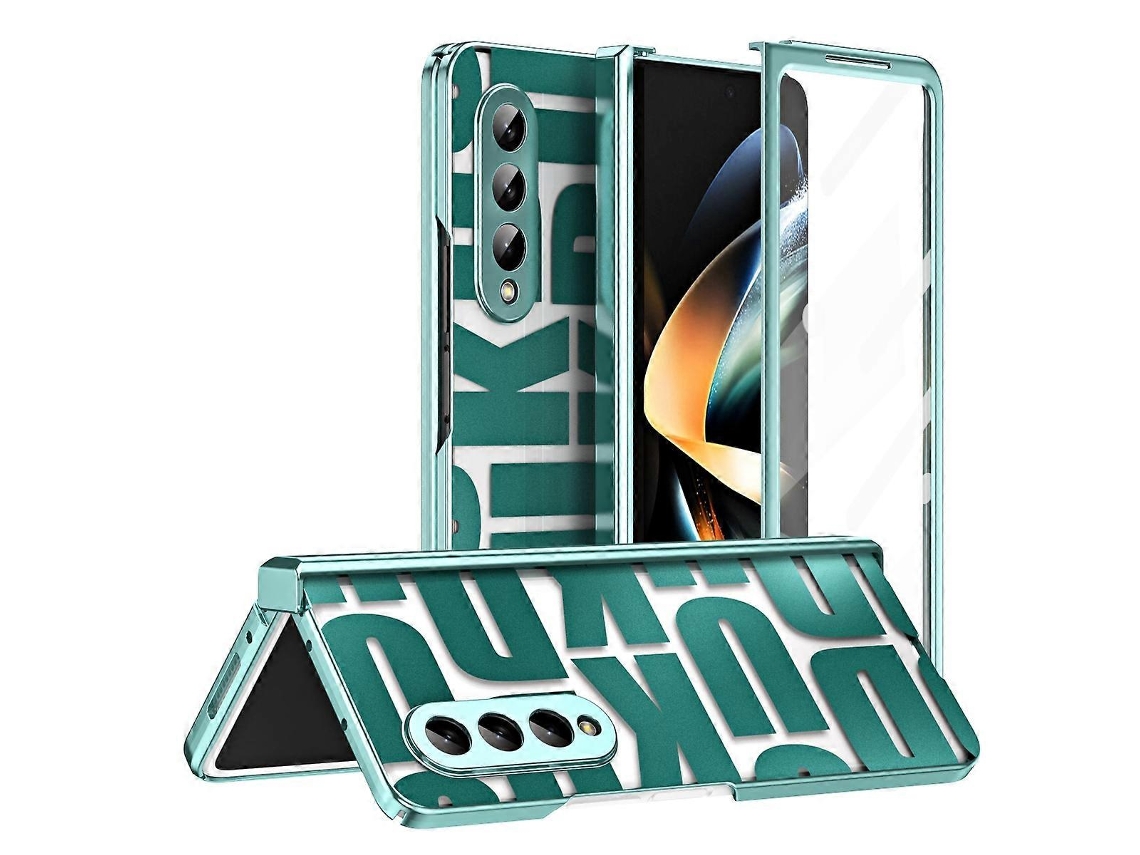 Capa Dobrável Com Dobradiça E Revestimento Eletrolítico Integrado Para Samsung Galaxy Z Fold4 5g
