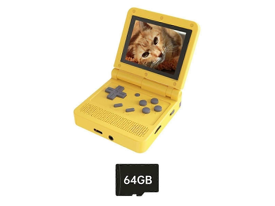 Console de Jogos Retrô V90 com 64 Gb, Tela IPS 3 polegadas, Portátil, Código Aberto GOKOCO