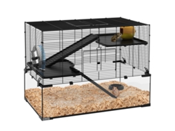 Recinto Modular para Coelhos E-TOWN, com acessórios, aço, 105x105x70cm