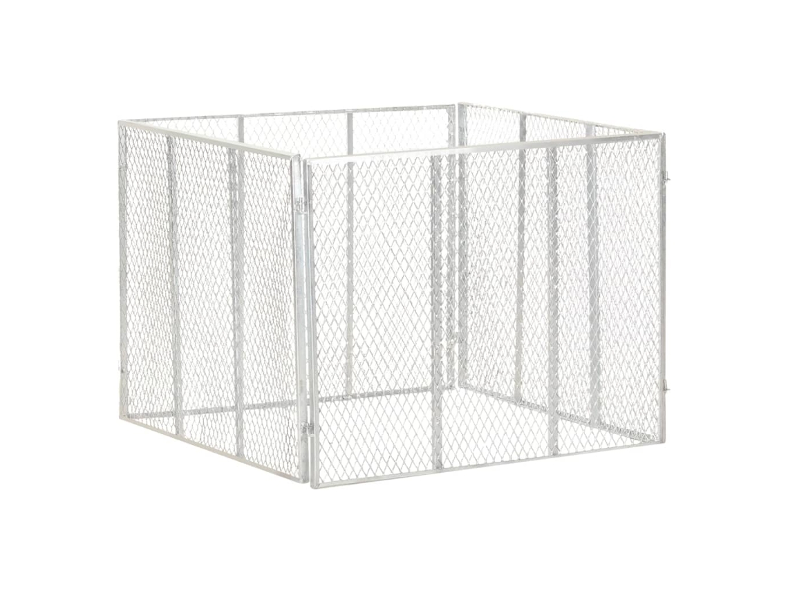 Vidaxl Compostor De Jardim 100x100x77 Cm Ferro Galvanizado
