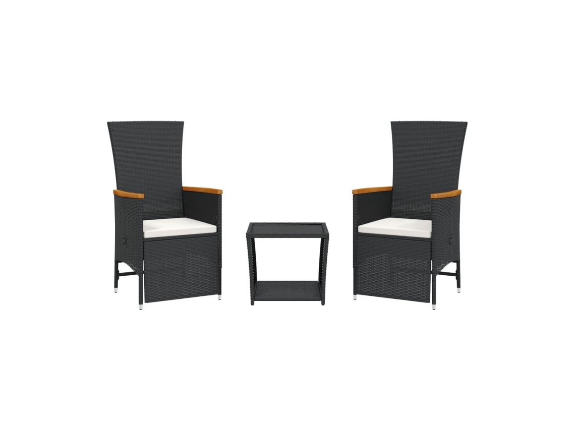 Garden Dining Set, Garden Dining Sets Vidaxl Preto Rattan / Vime (n/a)