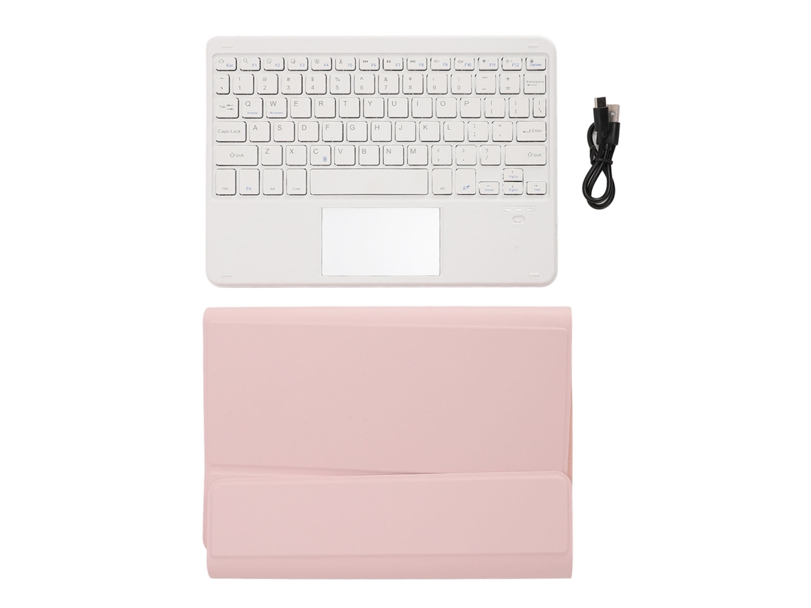 2026zentro-capa Teclado Tablet Couro Bluetooth Touchpad Anti-risco Para Galaxy Tab S6 Lite 10.4 Sm P613/p619/p610/p615 Roseate