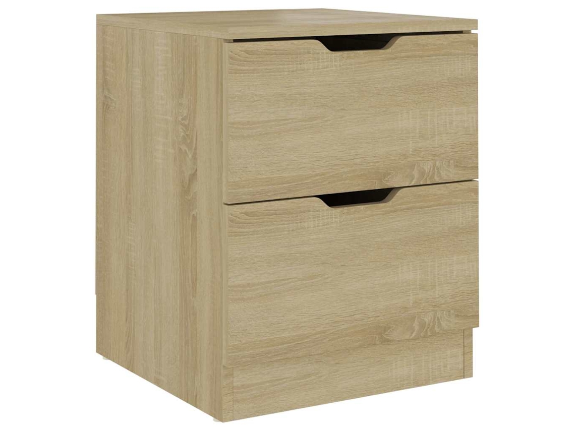 Bedside Cabinet, Bedside Cabinets Vidaxl Marrom Madeira Processada (n/a)