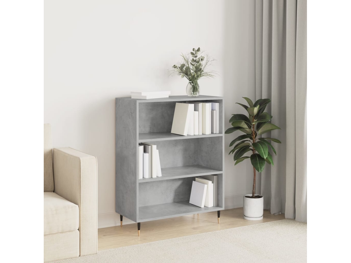 Estante 69,5x32,5x90 Cm Derivados De Madeira Cinzento Cimento Lovely Home