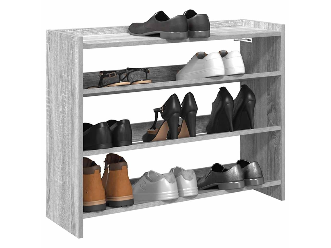 Vidaxl Sapateira 80x25x62 Cm Derivados De Madeira Cinzento Sonoma