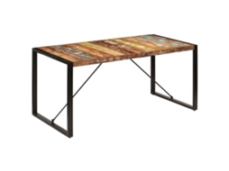 Vidaxl Mesa De Jantar 160x80x75 Cm Madeira Recuperada Maciça