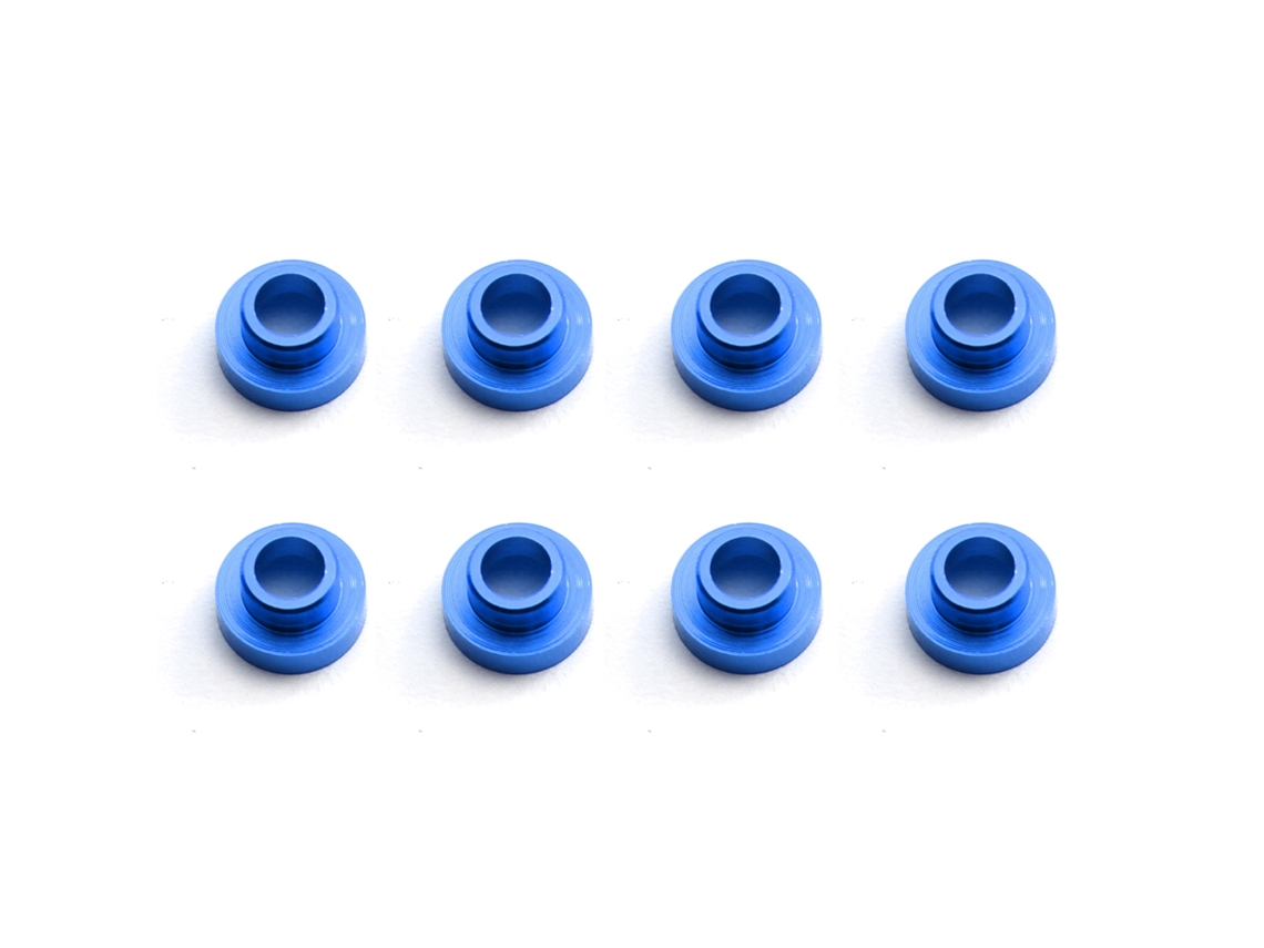 Mali 8pcs Jogo de Arruelas Espaçadoras M3 de Liga de Alumínio para Carro Barco Controle Remoto Diâmetro Externo 6.4mm Azul