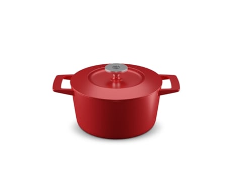 Panela Ferro Fundido MASTER SWISS Redonda (Vermelho - 20 cm)