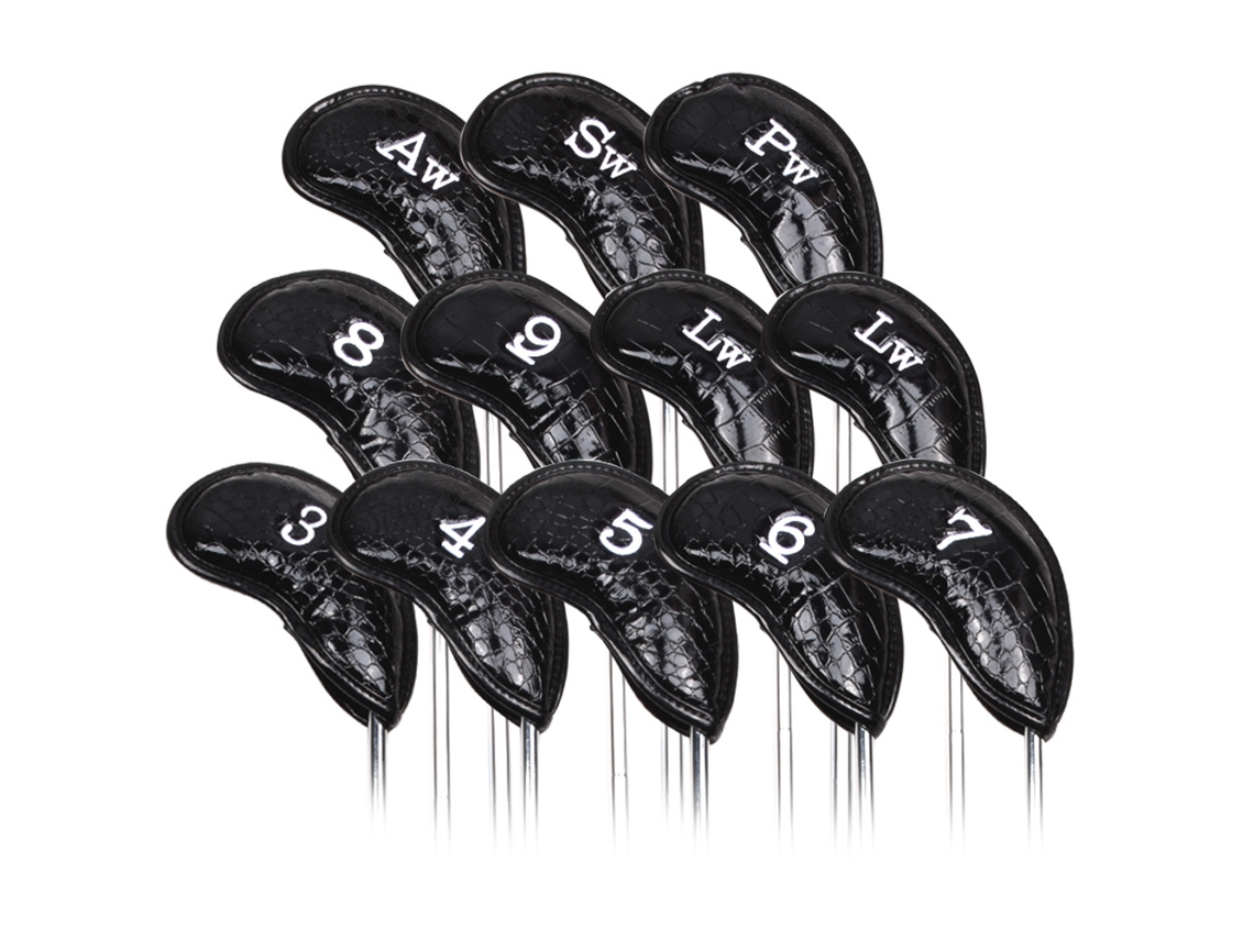 Pacote com 12 Capas Protetoras para Hastes de Tacos de Golfe em Pvc. BRILVIBERA