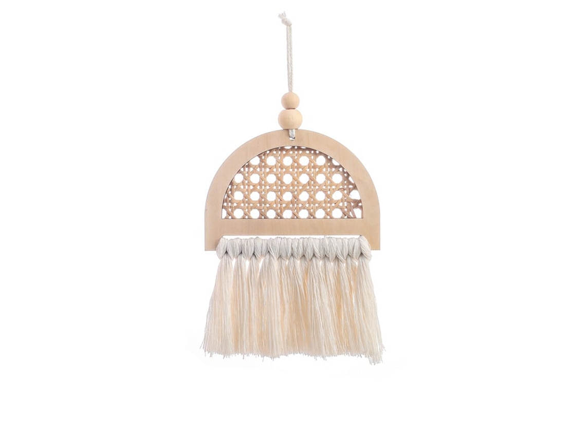 Pendural De Parede Macrame Tecido Bambu Mini Decoração De Parede Para Quarto De Apartamento